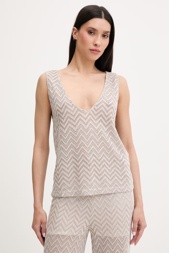 Liu Jo top plażowy damski beżowy VA6175.J3878