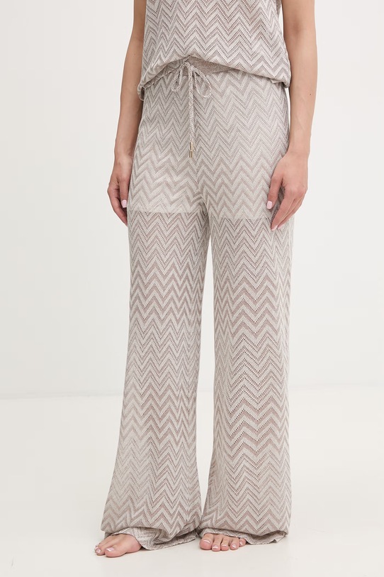 Liu Jo spodnie plażowe damskie beżowy VA6176.J3878