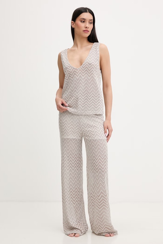 Liu Jo spodnie plażowe damskie VA6176.J3878 beżowy SS26