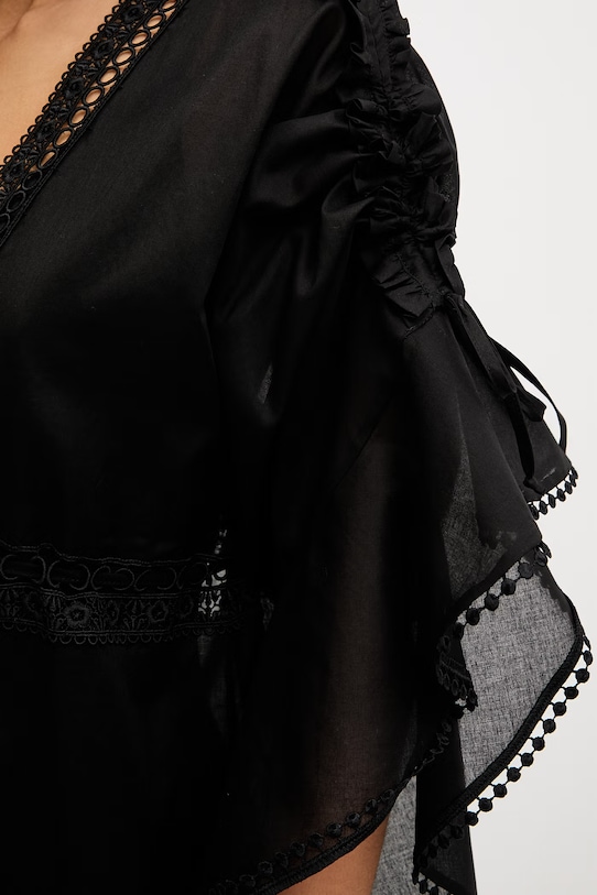 Charo Ruiz Ibiza eșarfă de plajă pentru femei Antonella 221209 negru