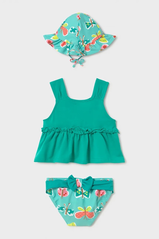 Dvodelne otroške kopalke Mayoral 1654.4L.Baby.PPY2 turkizna SS26