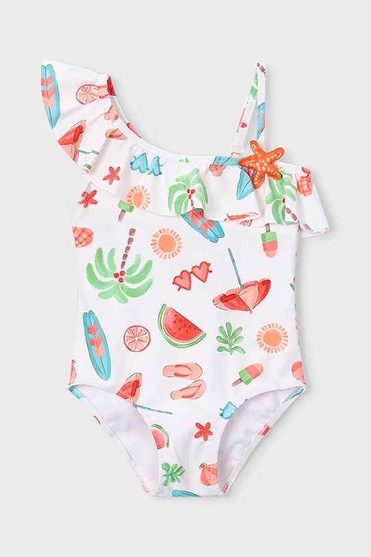 Mayoral jednoczęściowy strój kąpielowy dziecięcy miękka biały 3737.6N.Mini.PPY2