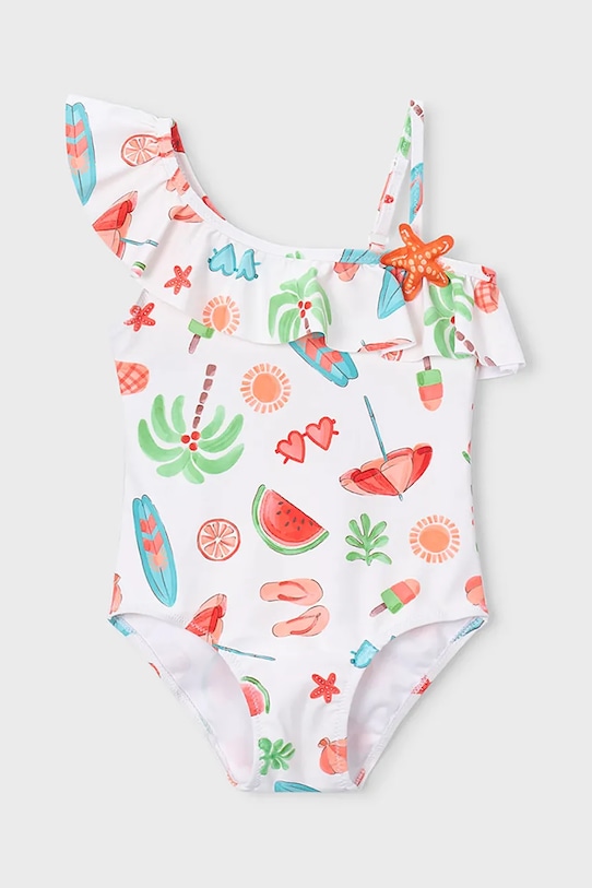 Mayoral jednoczęściowy strój kąpielowy dziecięcy miękka biały 3737.6N.Mini.PPY2