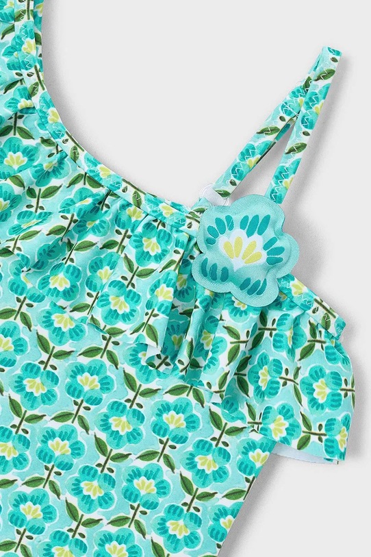 Dziewczynka Mayoral jednoczęściowy strój kąpielowy dziecięcy 3737.6N.Mini.PPY2 turkusowy