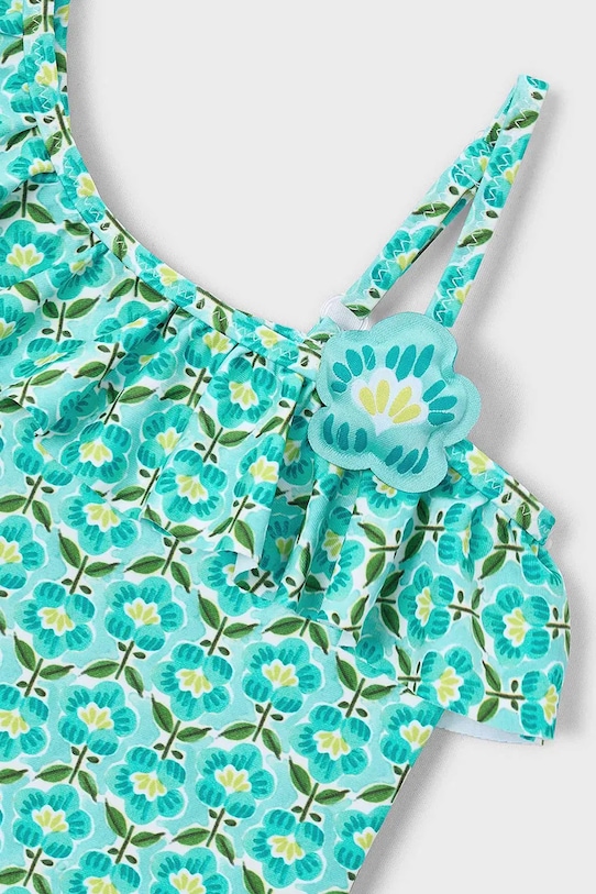 Dziewczynka Mayoral jednoczęściowy strój kąpielowy dziecięcy 3737.6N.Mini.PPY2 turkusowy