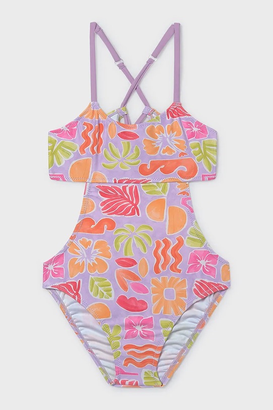 Mayoral jednoczęściowy strój kąpielowy dziecięcy miękka fioletowy 6777.8J.Junior.PPY2