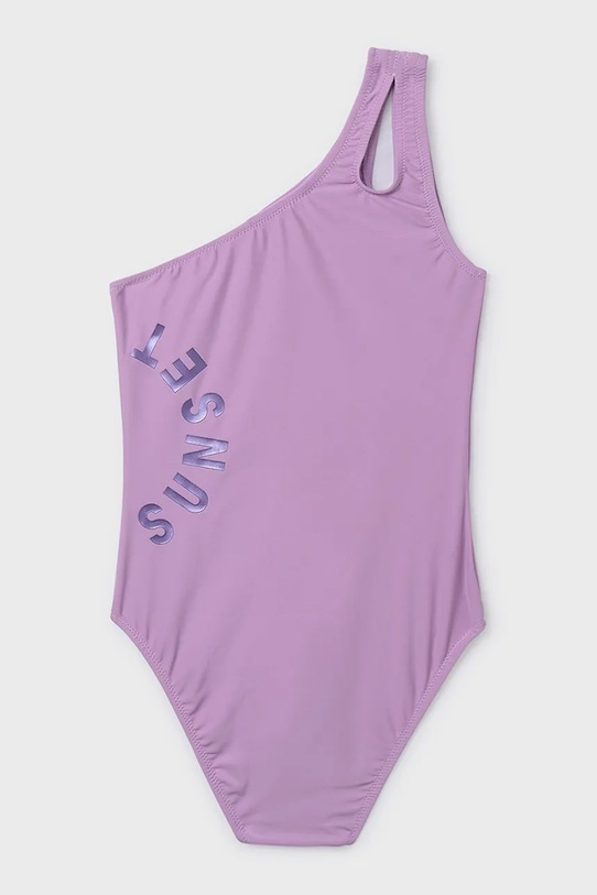 Mayoral jednoczęściowy strój kąpielowy dziecięcy 6778.8K.Junior.PPY2 fioletowy SS26