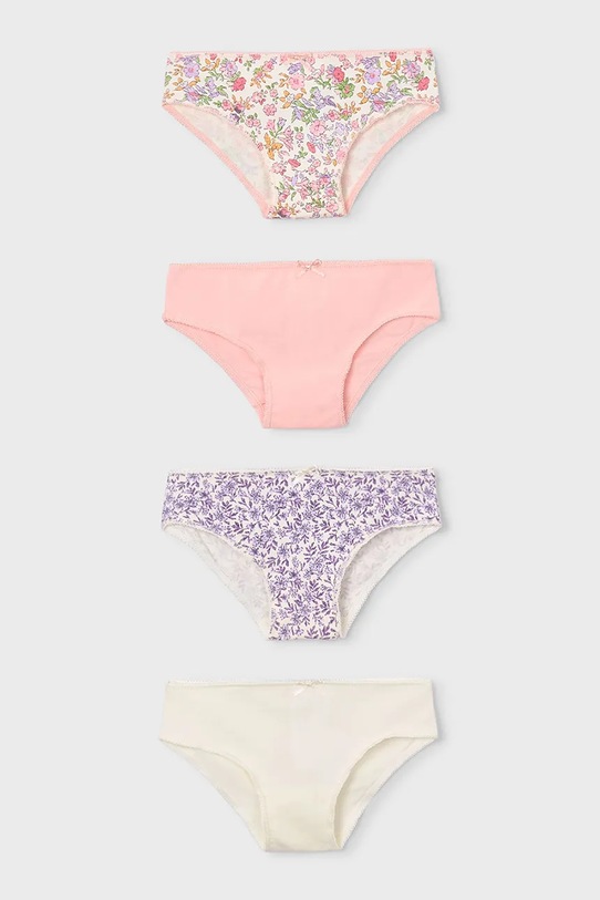 Mayoral figi dziecięce 4-pack wzorzyste różowy 10174.6E.Mini.PPY2