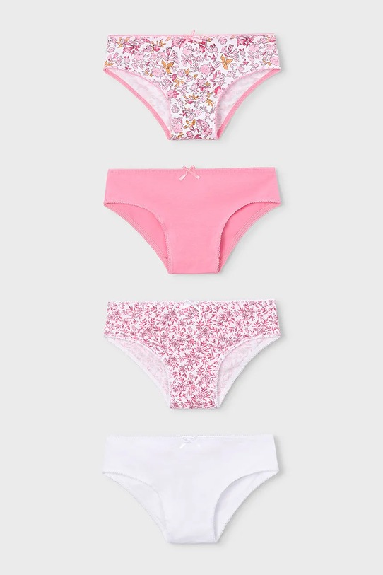 Mayoral figi dziecięce 4-pack wzorzyste różowy 10174.6E.Mini.PPY2