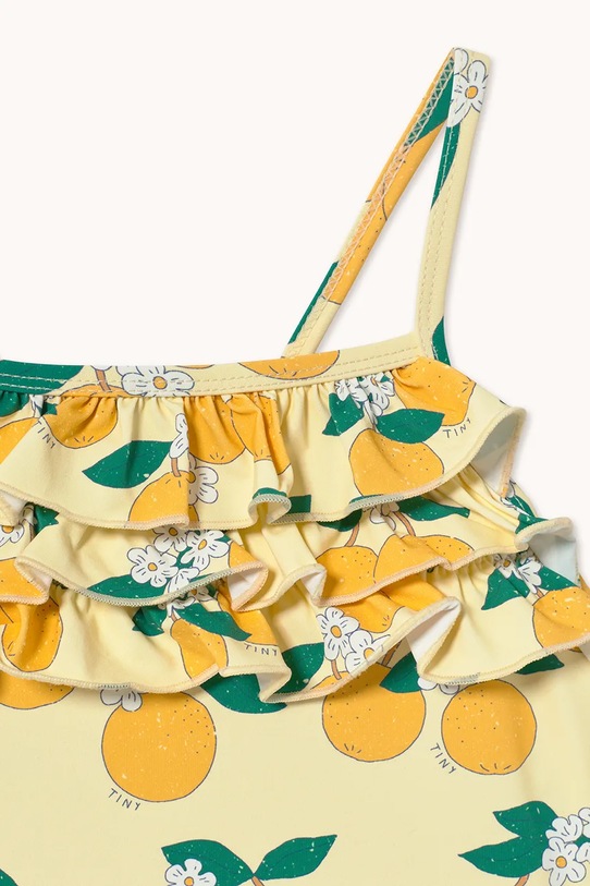 Dziewczynka Tinycottons jednoczęściowy strój kąpielowy dziecięcy ORANGES SWIMSUIT SS26.461 żółty