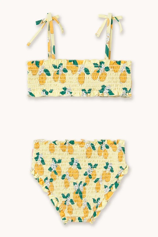 Tinycottons dwuczęściowy strój kąpielowy dziecięcy ORANGES SMOCK SWIM SET SS26.462 żółty SS26