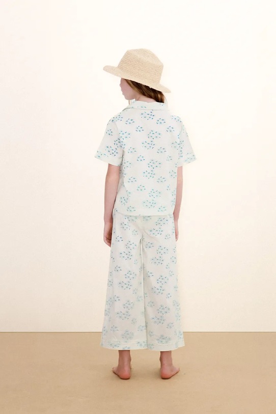 Detské bavlnené pyžamo Tinycottons BLOSSOMS SET SS26.477 biela