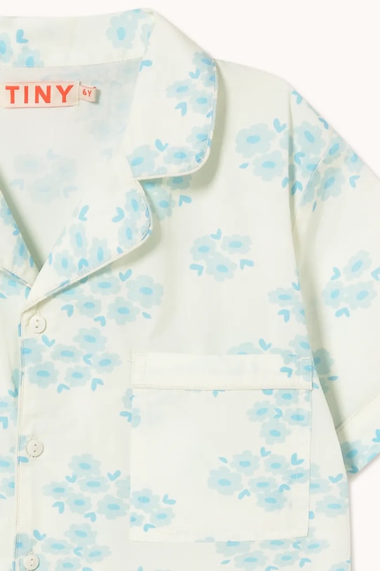 Detské bavlnené pyžamo Tinycottons BLOSSOMS SET biela SS26.477