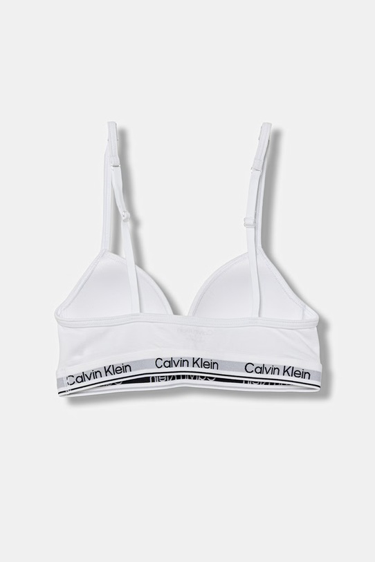 Calvin Klein Underwear biustonosz trójkątny dziecięcy bawełniany z elastanem G80G800736.PPY2 biały SS26