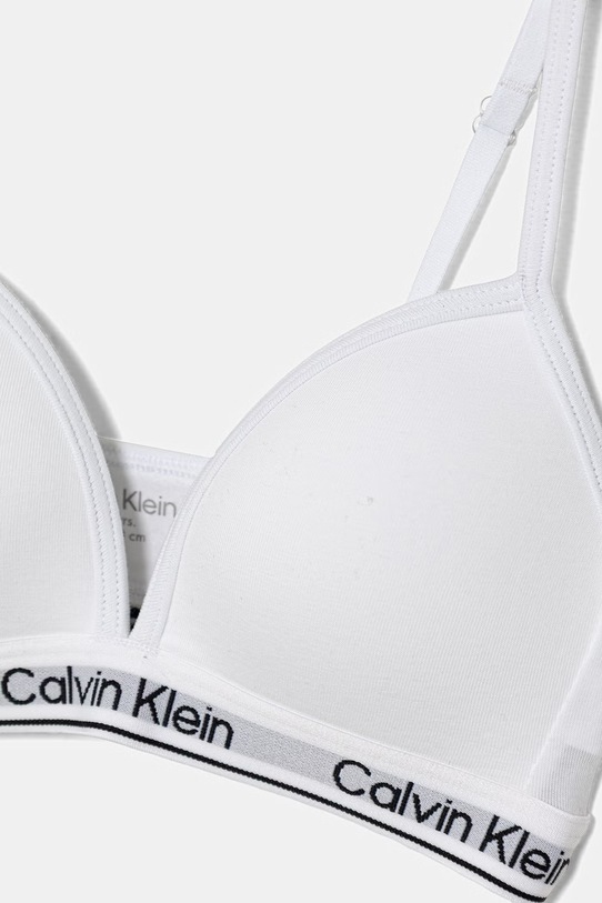 Dziewczynka Calvin Klein Underwear biustonosz trójkątny dziecięcy bawełniany z elastanem G80G800736.PPY2 biały