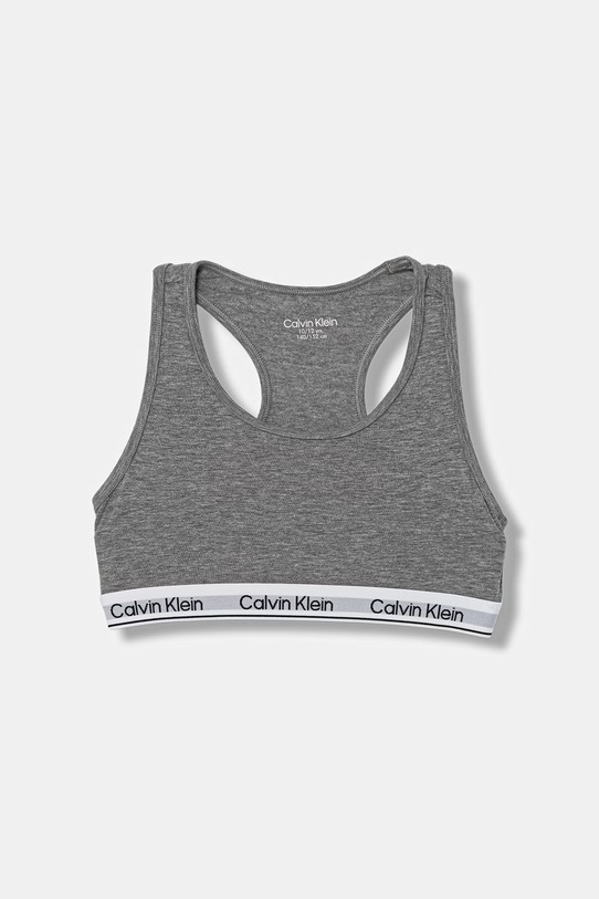 Dziewczynka Calvin Klein Underwear biustonosz dziecięcy bawełniany z elastanem 3-pack G80G800743.PPY2 szary