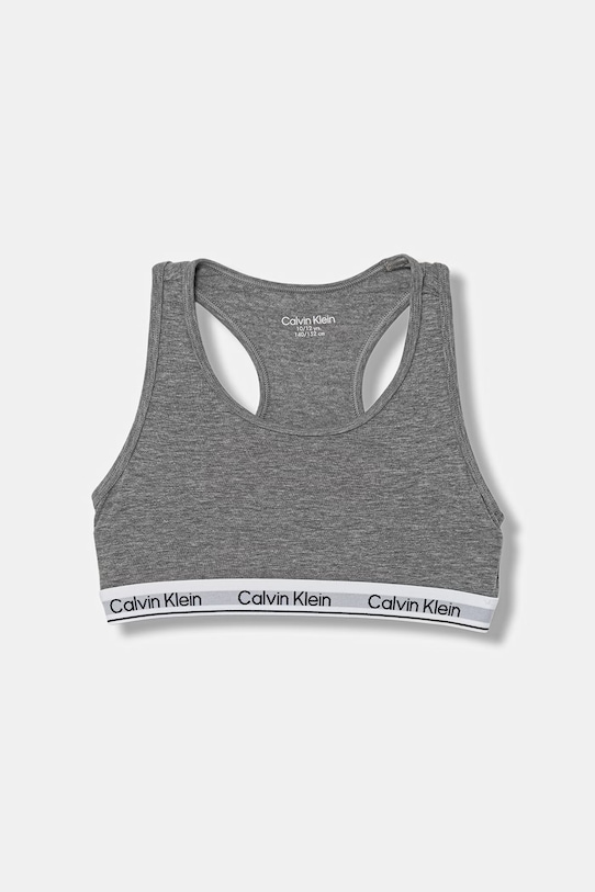 Dziewczynka Calvin Klein Underwear biustonosz dziecięcy bawełniany z elastanem 3-pack G80G800743.PPY2 szary