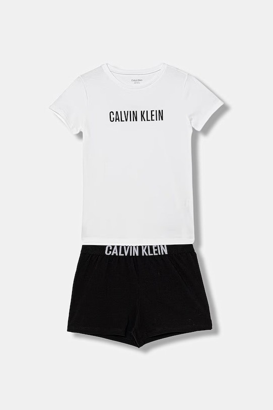 Calvin Klein Underwear piżama dwuczęściowa dziecięca bawełniana z elastanem biały G80G800739.PPY2