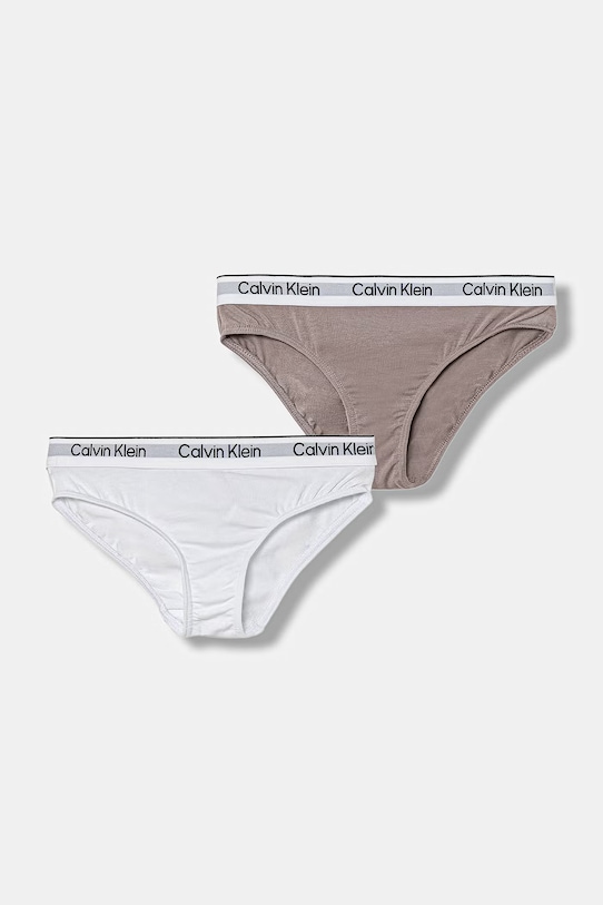 Calvin Klein Underwear figi dziecięce bawełniane z elastanem 2-pack biały G80G800726.PPY2