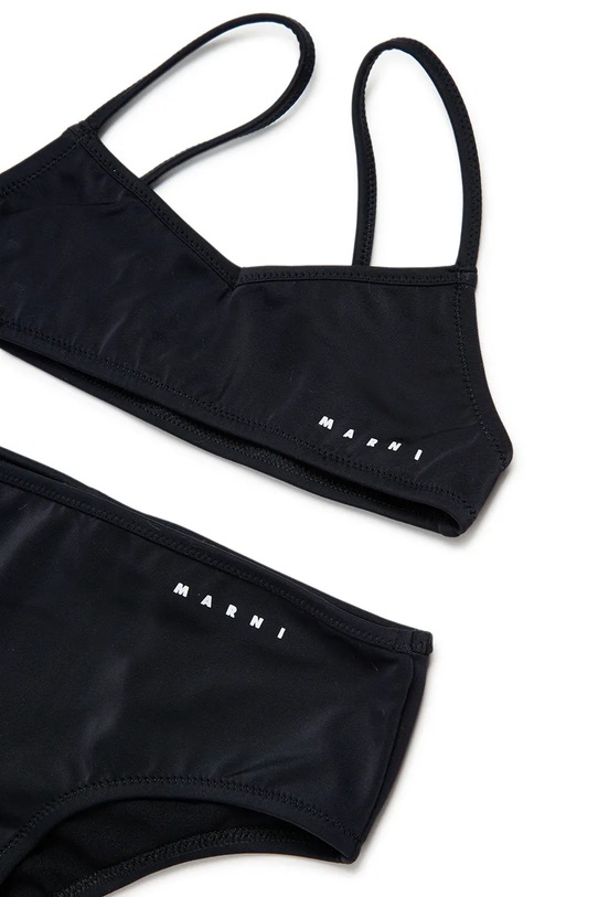 Dziewczynka Marni strój kąpielowy dwuczęściowy dziecięcy MM28F SWIMSUIT M01759.M00M2 czarny