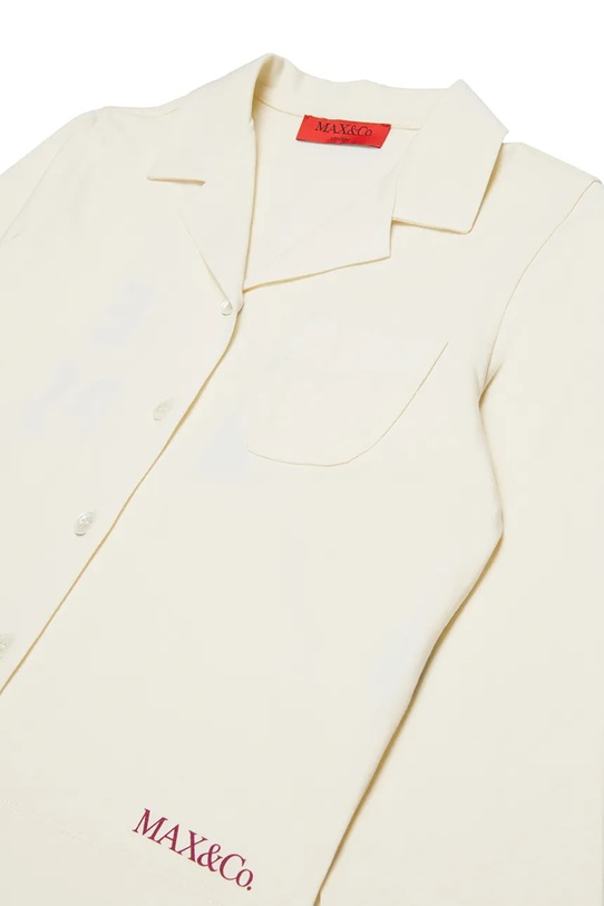 Dievča Detské bavlnené pyžamo MAX&Co. MAXUN2F PYJAMA MX0353.MX057 biela