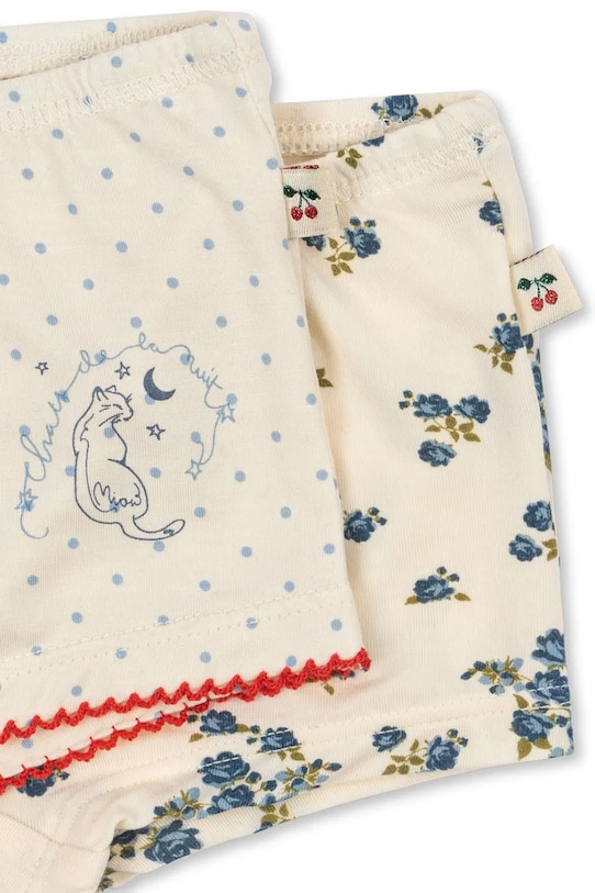 Dziewczynka Konges Sløjd figi dziecięce 2 PACK MIMMI MODAL HIPSTERS 2-pack KS104597.PPY2 beżowy