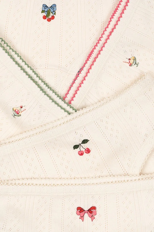 Dziewczynka Konges Sløjd figi dziecięce bawełniane MINNA GIRL UNDERPANTS GOTS 5-pack KS104997.PPY2 beżowy