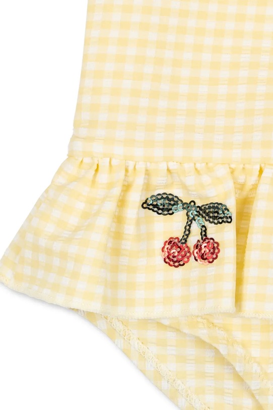 Ολόσωμο παιδικό μαγιό Konges Sløjd ETTA LS SWIMSUIT KS104786.PPY2 κίτρινο