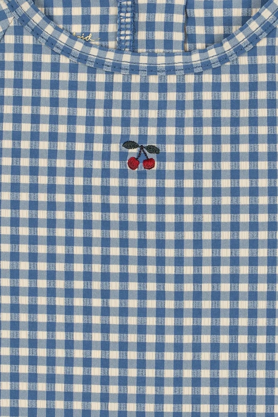 Dziewczynka Konges Sløjd jednoczęściowy strój kąpielowy dziecięcy FRESIA LS SWIMSUIT GRS KS104832.PPY2 niebieski