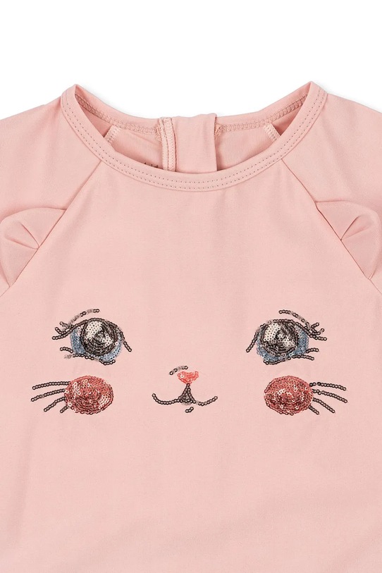 Konges Sløjd jednoczęściowy strój kąpielowy dziecięcy KITTY ONESIE GRS różowy KS104919.PPY2
