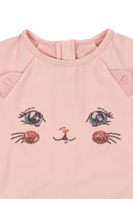Konges Sløjd jednoczęściowy strój kąpielowy dziecięcy KITTY ONESIE GRS różowy KS104919.PPY2