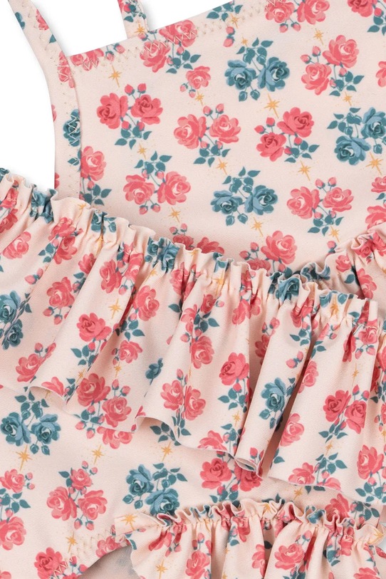 Dziewczynka Konges Sløjd dwuczęściowy strój kąpielowy dziecięcy MANUCA FRILL BIKINI GRS KS104985.PPY2 różowy