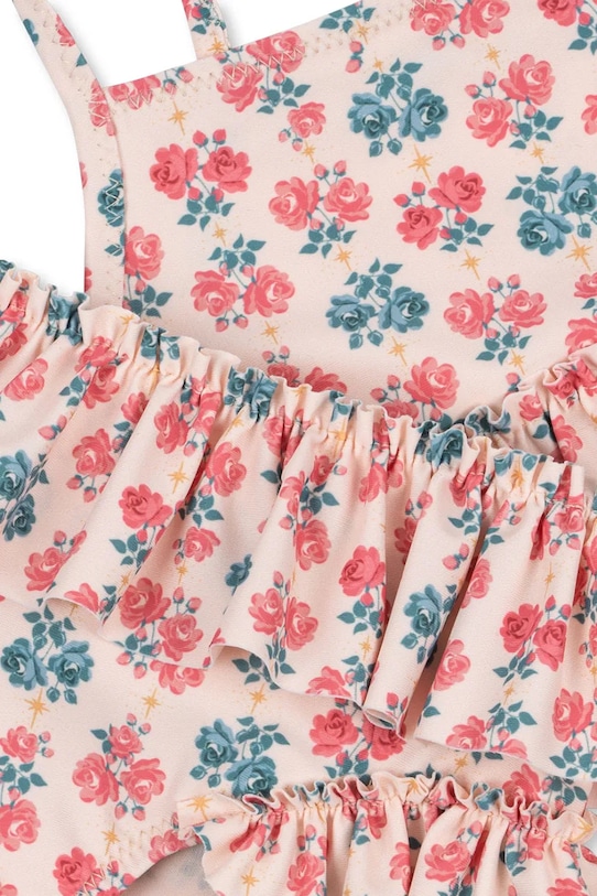 Dziewczynka Konges Sløjd dwuczęściowy strój kąpielowy dziecięcy MANUCA FRILL BIKINI GRS KS104985.PPY2 różowy