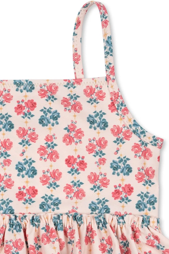 Dziewczynka Konges Sløjd jednoczęściowy strój kąpielowy dziecięcy MANUCA FRILL SWIMSUIT GRS KS104988.PPY2 różowy