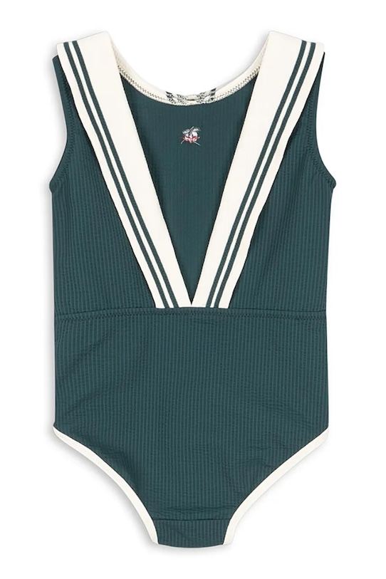 Dziewczynka Konges Sløjd jednoczęściowy strój kąpielowy dziecięcy SAILOR SWIMSUIT GRS KS105068.PPY2 zielony