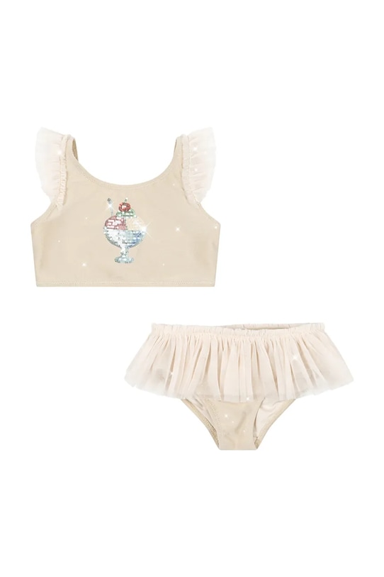 Konges Sløjd dwuczęściowy strój kąpielowy dziecięcy AMANDINE BIKINI komplet beżowy KS104631.PPY2