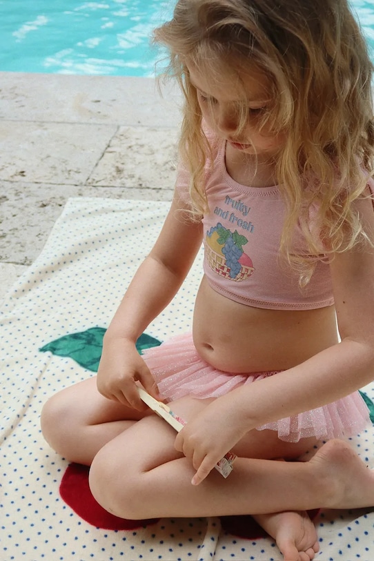 Konges Sløjd dwuczęściowy strój kąpielowy dziecięcy AMANDINE BIKINI komplet różowy KS104631.PPY2