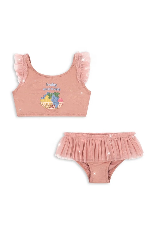 Konges Sløjd dwuczęściowy strój kąpielowy dziecięcy AMANDINE BIKINI KS104631.PPY2 różowy SS26