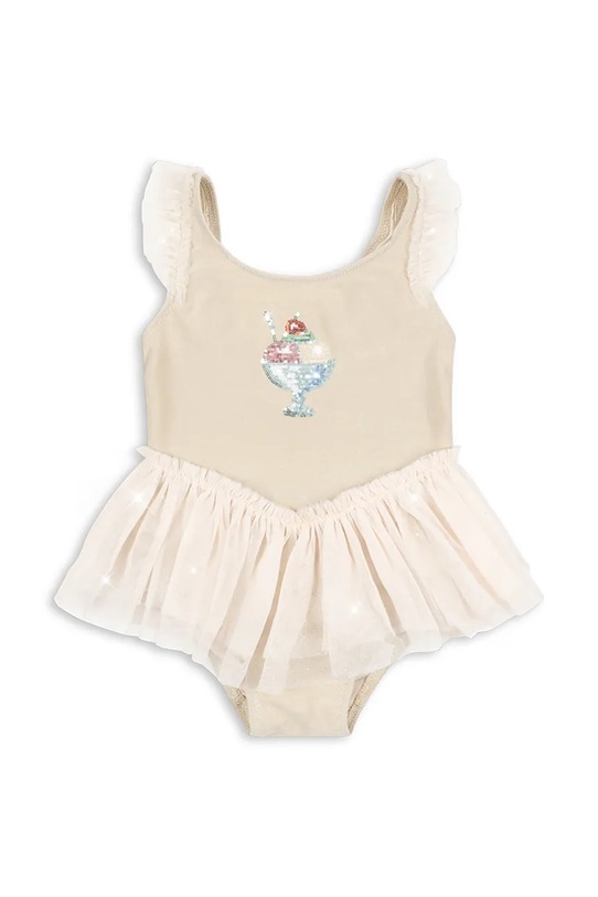 Konges Sløjd jednoczęściowy strój kąpielowy dziecięcy AMANDINE SWIMSUIT KS104633.PPY2 beżowy SS26