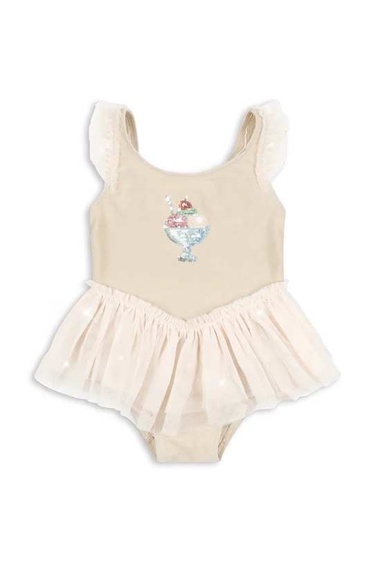 Konges Sløjd jednoczęściowy strój kąpielowy dziecięcy AMANDINE SWIMSUIT KS104633.PPY2 beżowy SS26