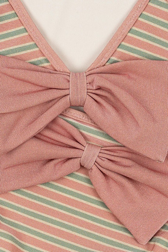 Dziewczynka Konges Sløjd dwuczęściowy strój kąpielowy dziecięcy BOWWOW BIKINI KS104712.PPY2 beżowy