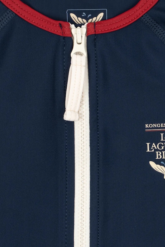 Dziewczynka Konges Sløjd jednoczęściowy strój kąpielowy dziecięcy LAGUNA LS SWIMSUIT GRS KS104923.PPY2 granatowy