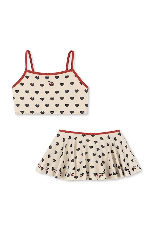 Konges Sløjd dwuczęściowy strój kąpielowy dziecięcy MANON GLITTER BIKINI komplet beżowy KS104981.PPY2