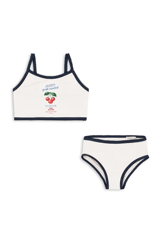 Konges Sløjd dwuczęściowy strój kąpielowy dziecięcy VILJA BIKINI GRS KS105118.PPY2 biały SS26