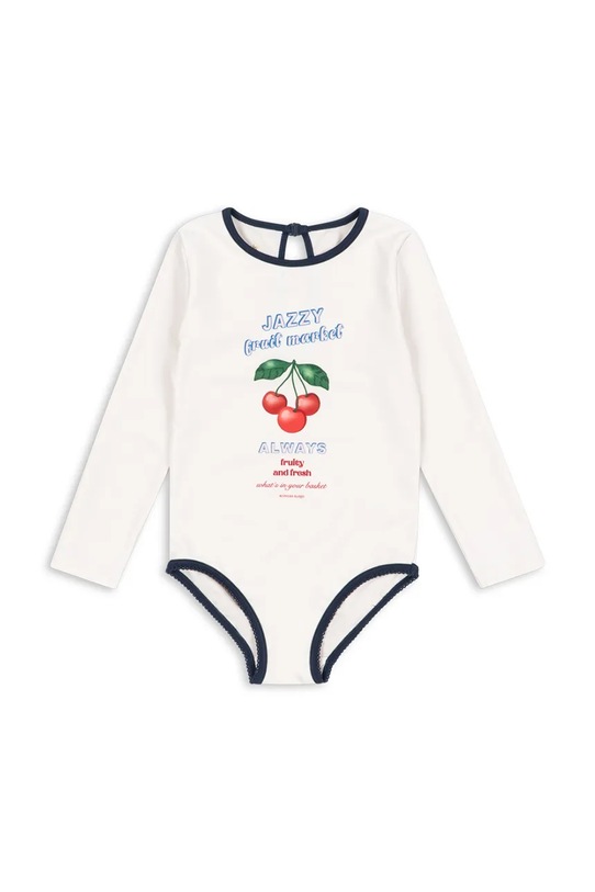 Konges Sløjd jednoczęściowy strój kąpielowy dziecięcy VILJA LS SWIMSUIT GRS miękka biały KS105119.PPY2