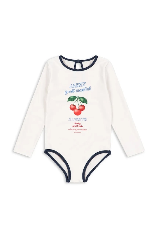 Konges Sløjd jednoczęściowy strój kąpielowy dziecięcy VILJA LS SWIMSUIT GRS miękka biały KS105119.PPY2