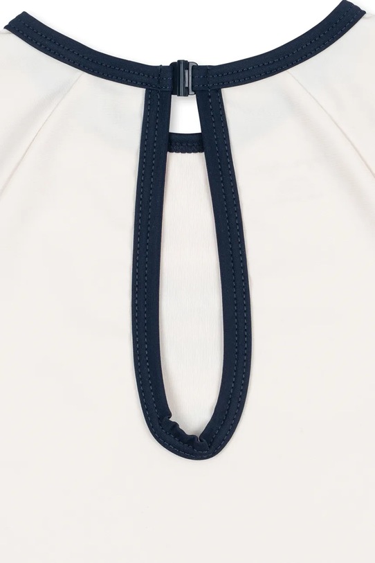 Dziewczynka Konges Sløjd jednoczęściowy strój kąpielowy dziecięcy VILJA ONESIE GRS KS105120.PPY2 biały