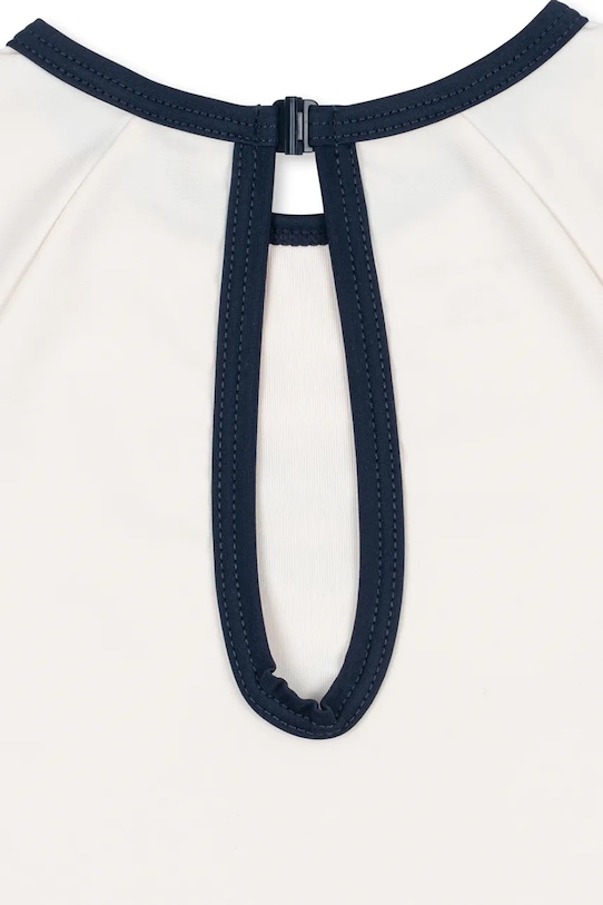 Dziewczynka Konges Sløjd jednoczęściowy strój kąpielowy dziecięcy VILJA ONESIE GRS KS105120.PPY2 biały