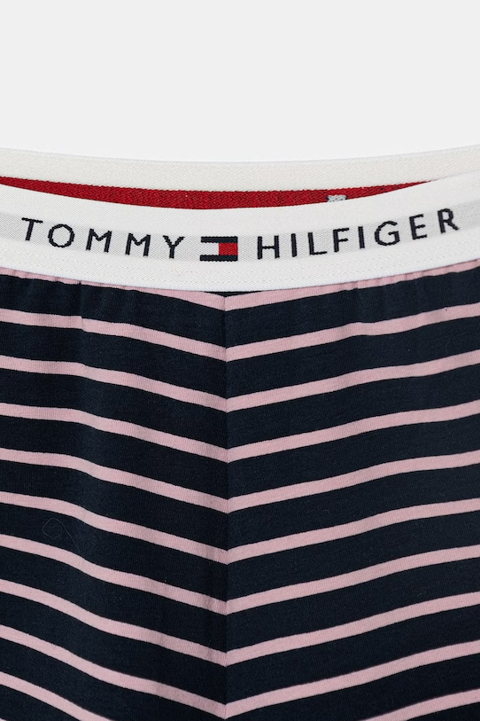 Момиче Tommy Hilfiger пижама от две части за деца от памук с еластан UG0UG00818.PPY2 розов