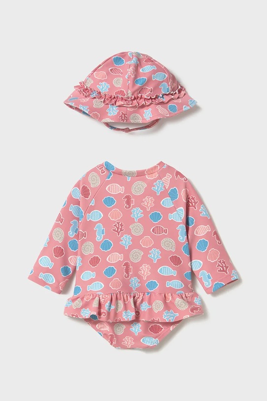 Mayoral Newborn jednoczęściowy strój kąpielowy niemowlęcy 1634.2Q.Newborn.PPY2 różowy SS26